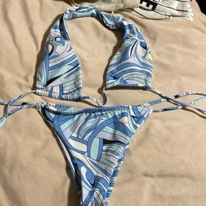 Blue swimsuit